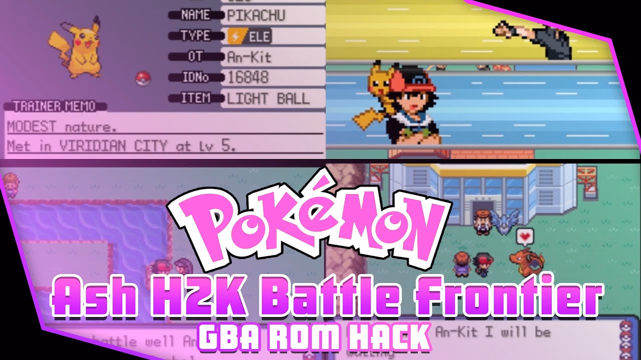 Download Pokémon Ash H2K Battle Frontier GBA ROM Hack - Background Aura - Gohan's Tips