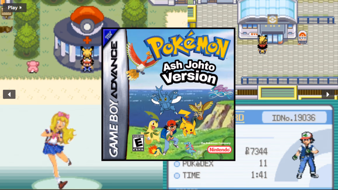 Pokémon Ash Johto (GBA) Gameplay Screenshot 1 - Gohan's Tips