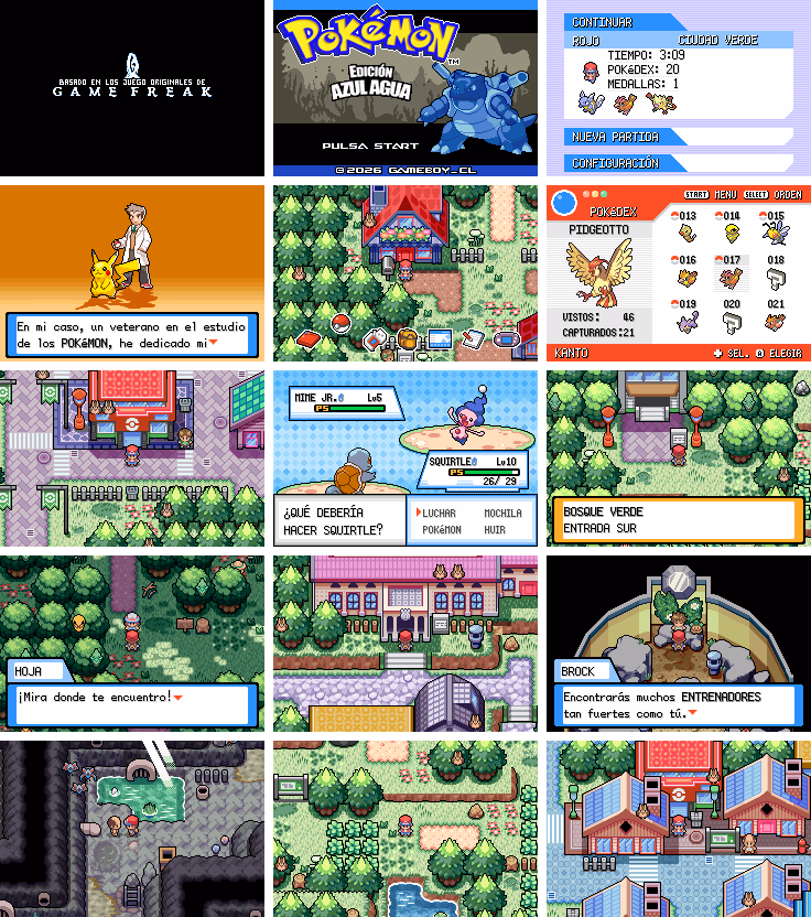 Pokémon Azul Agua (GBA) Gameplay Screenshot 1 - Gohan's Tips