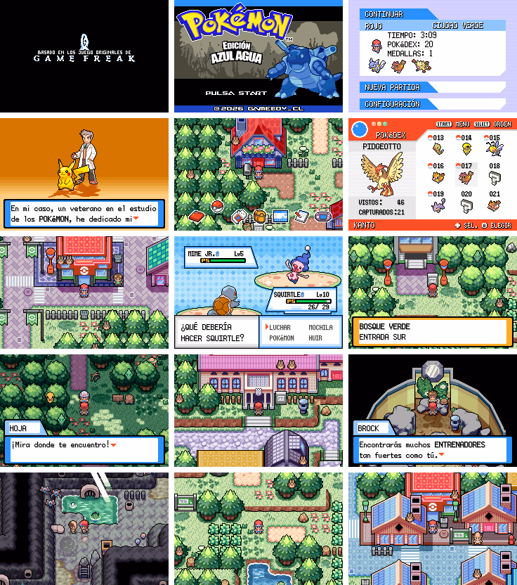 Pokémon Azul Agua (GBA) Gameplay Screenshot 1 - Gohan's Tips