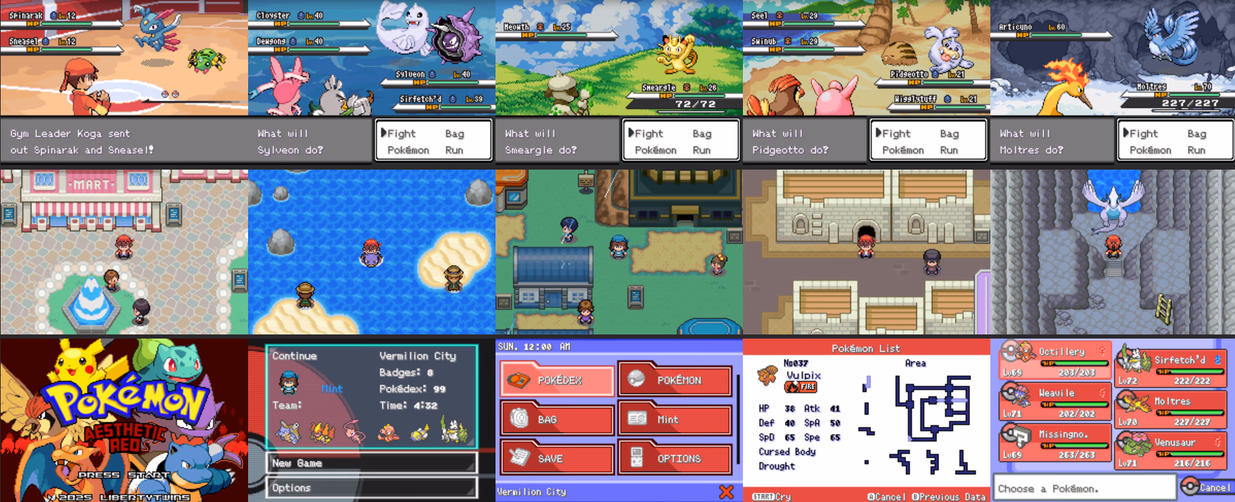 Pokémon Azure Horizons (GBA) Gameplay Screenshot 1 - Gohan's Tips