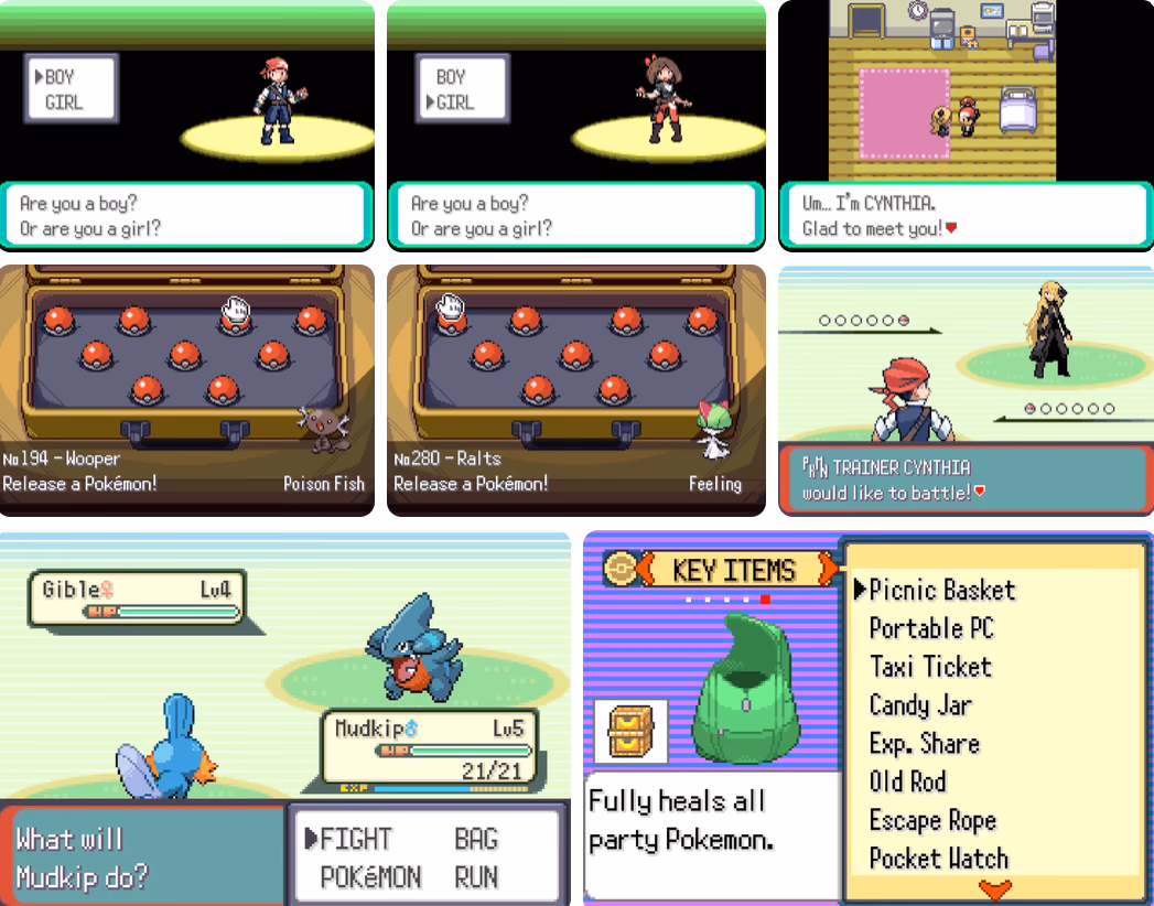 Pokémon Black Pearl Emerald (GBA) Gameplay Screenshot 1 - Gohan's Tips