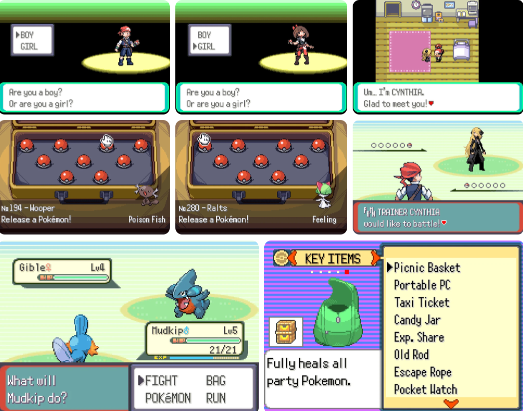 Pokémon Black Pearl Emerald (GBA) Gameplay Screenshot 1 - Gohan's Tips