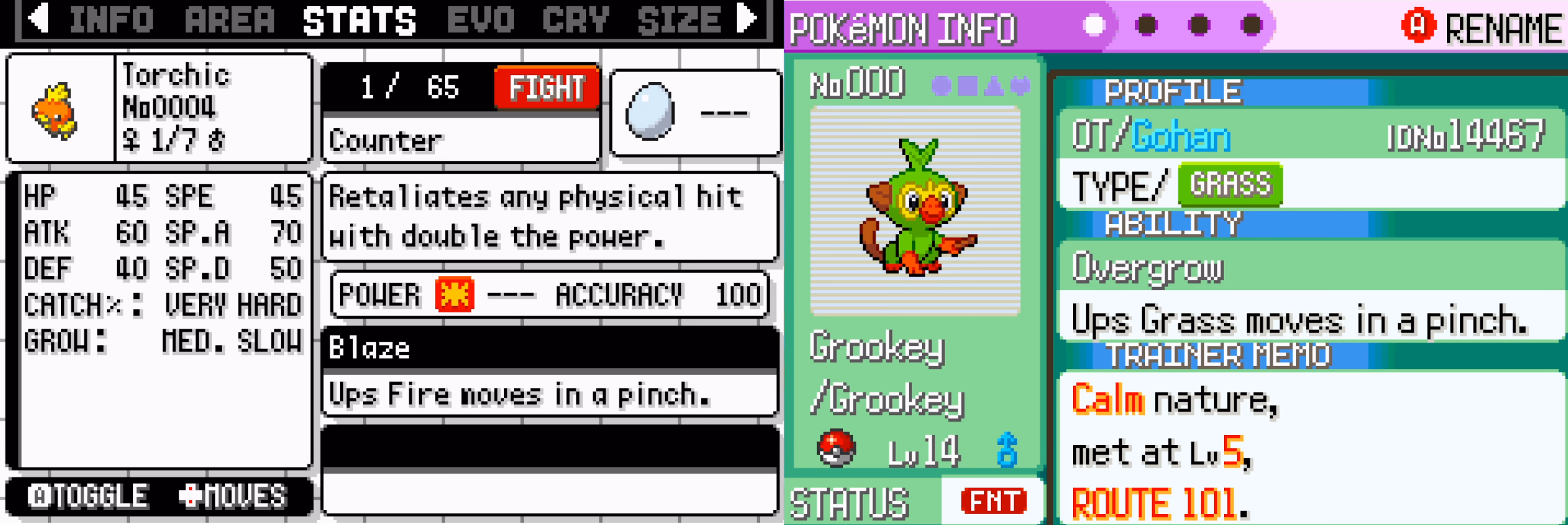 Pokémon Brisk Emerald (GBA) Gameplay Screenshot 5 - Gohan's Tips