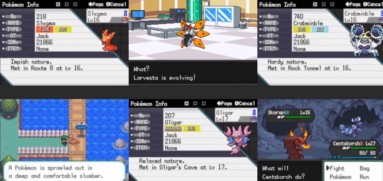 Pokémon BugLime Version (GBA) Gameplay Screenshot 1 - Gohan's Tips