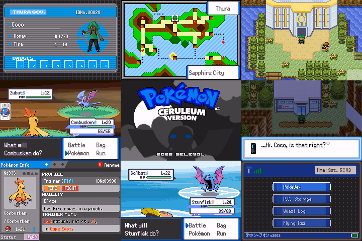 Pokémon Ceruleum (GBA) Gameplay Screenshot 2 - Gohan's Tips