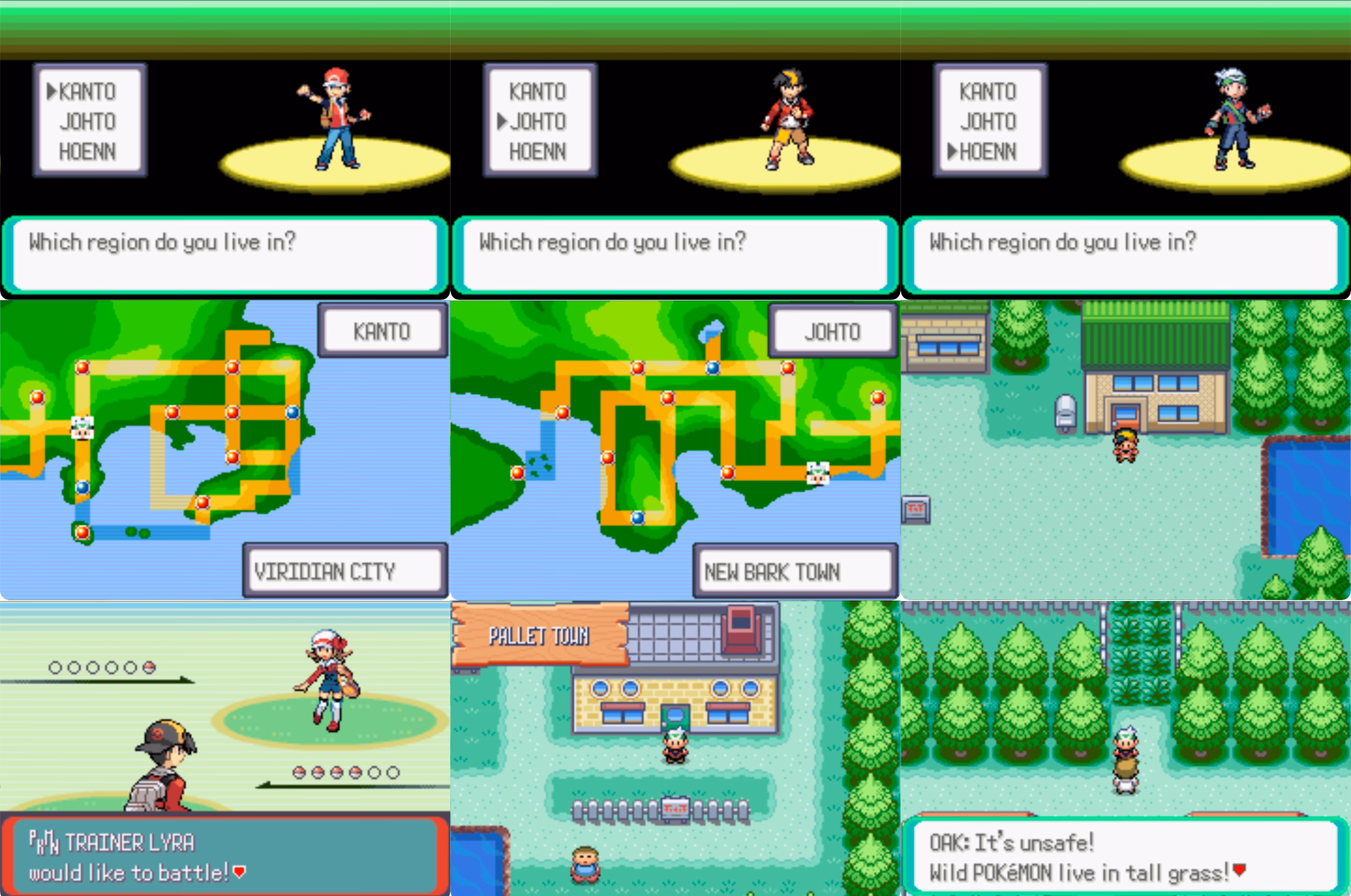 Pokémon Crossroads (GBA) Gameplay Screenshot 1 - Gohan's Tips