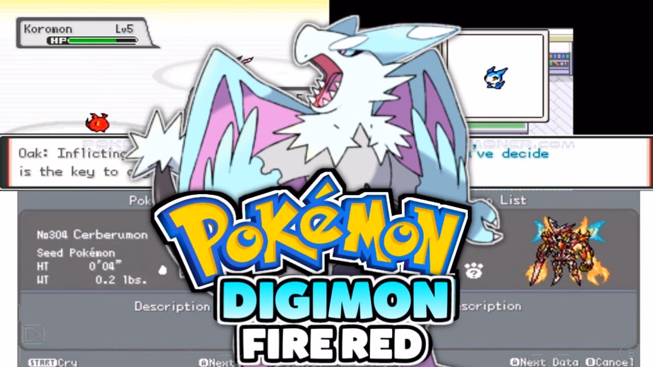 Download Pokémon Digimon Fire Red GBA ROM Hack - Background Aura - Gohan's Tips