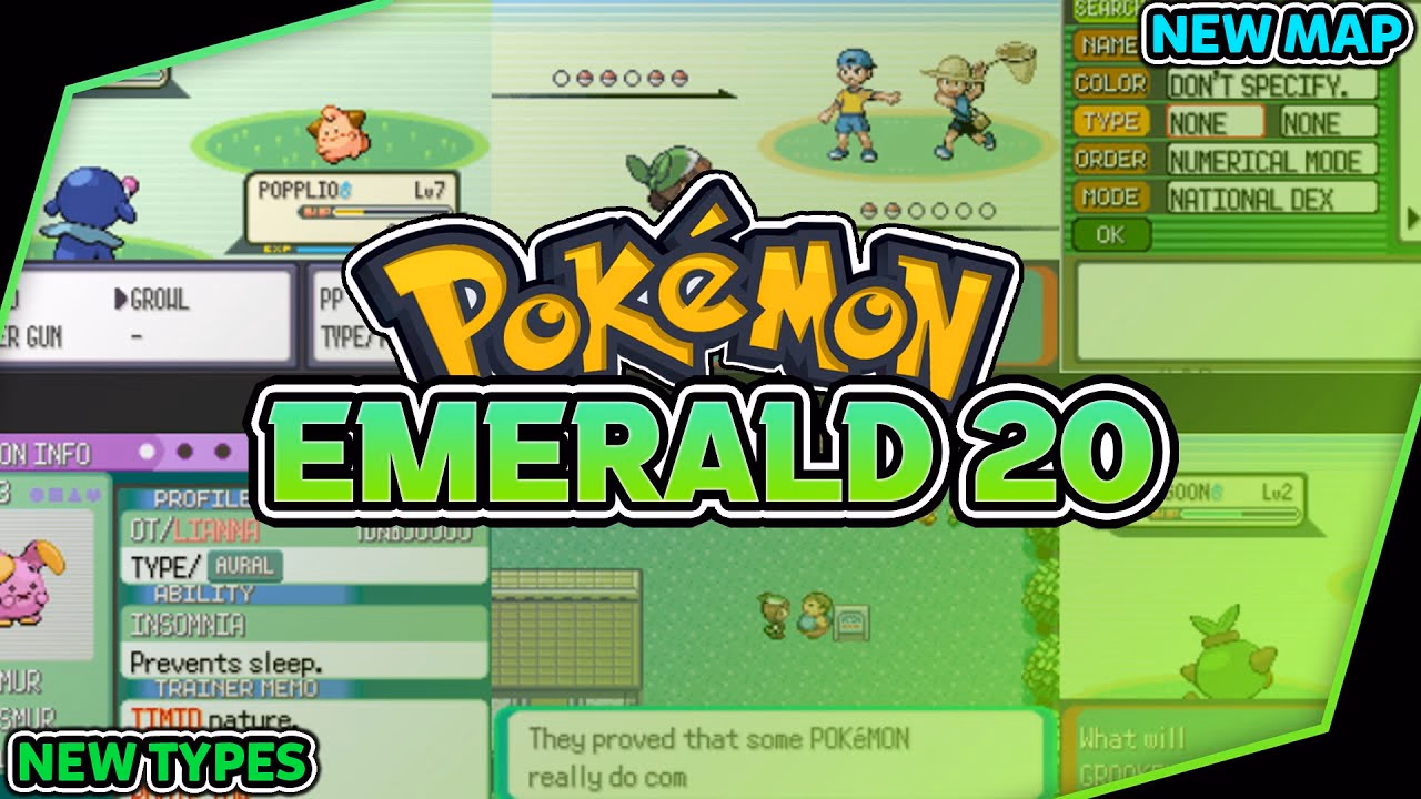 Download Pokémon EMERALD 20 GBA ROM Hack - Background Aura - Gohan's Tips