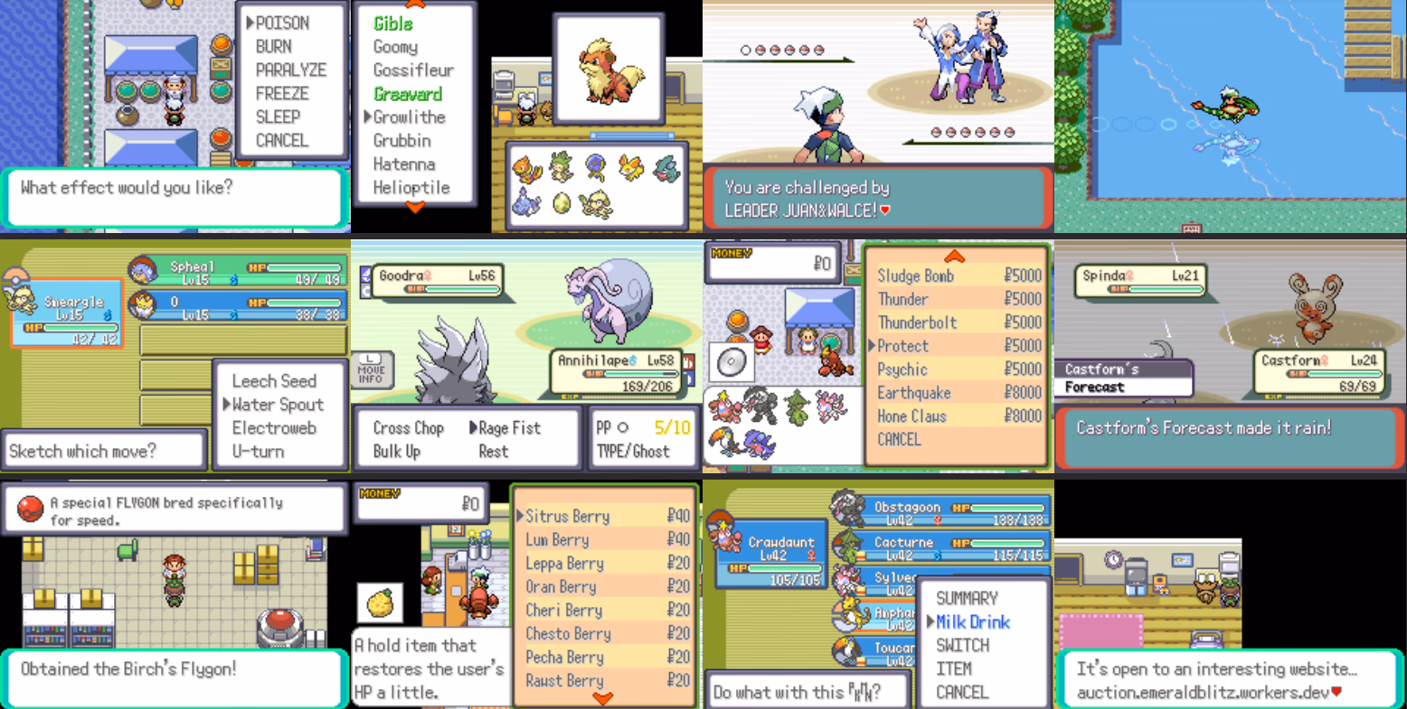 Pokémon Emerald Blitz (GBA) Gameplay Screenshot 1 - Gohan's Tips