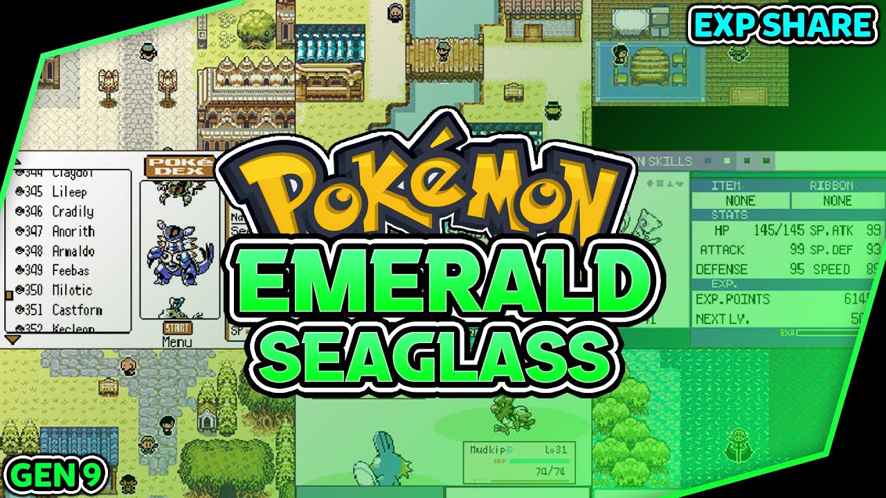 Download Pokémon Emerald Seaglass GBA ROM Hack - Background Aura - Gohan's Tips
