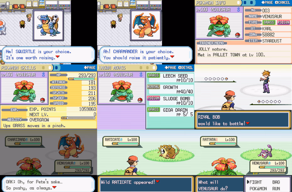 Pokémon Fire Red 20XX (GBA) Gameplay Screenshot 2 - Gohan's Tips