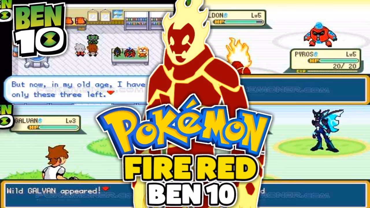 Download Pokémon Fire Red Ben 10 GBA ROM Hack - Background Aura - Gohan's Tips