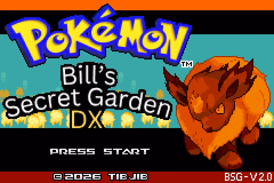 Pokémon FireRed Bill's Secret Garden DX (GBA) Gameplay Screenshot 1 - Gohan's Tips