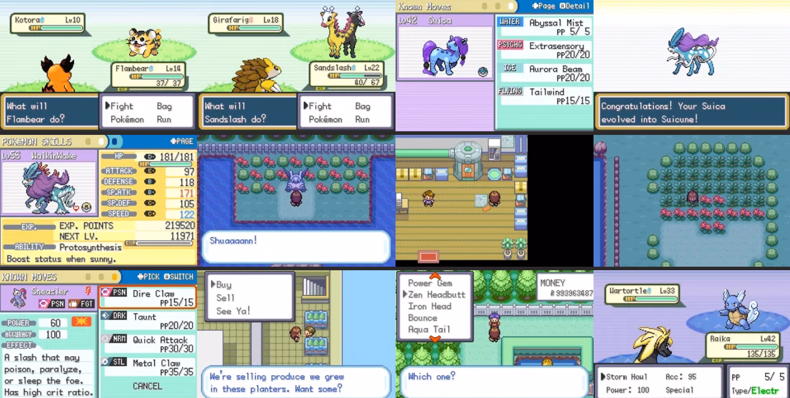 Pokémon FireRed Bill's Secret Garden DX (GBA) Gameplay Screenshot 2 - Gohan's Tips
