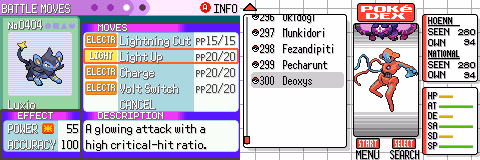 Pokémon Gensou Emerald (GBA) Gameplay Screenshot 4 - Gohan's Tips