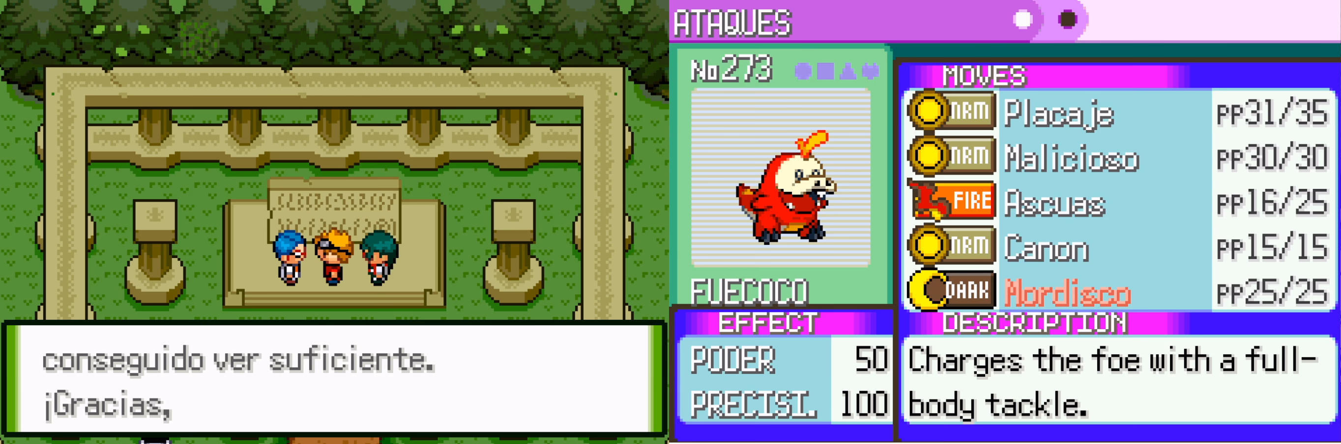 Pokémon Glazed DX (GBA) Gameplay Screenshot 2 - Gohan's Tips