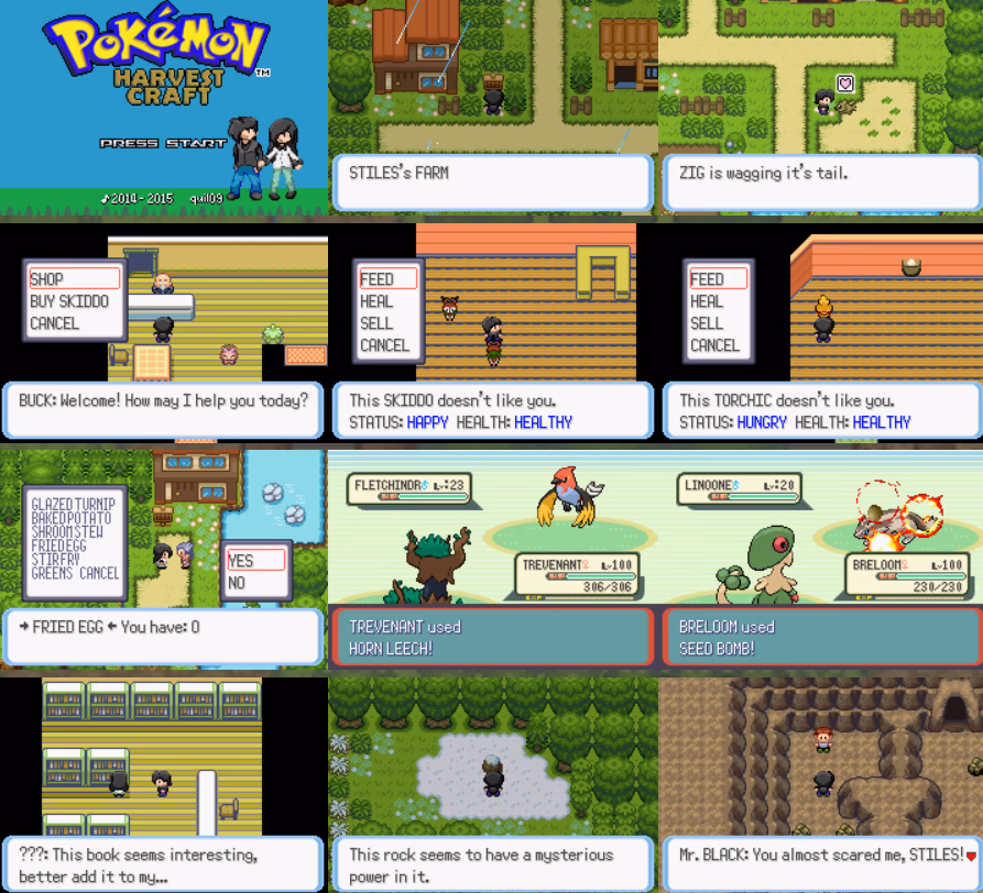 Pokémon HarvestCraft (GBA) Gameplay Screenshot 1 - Gohan's Tips