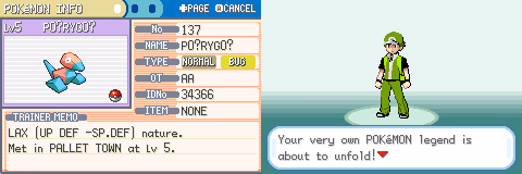 Pokémon Insect Lime (GBA) Gameplay Screenshot 2 - Gohan's Tips