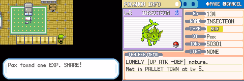 Pokémon Insect Lime (GBA) Gameplay Screenshot 5 - Gohan's Tips