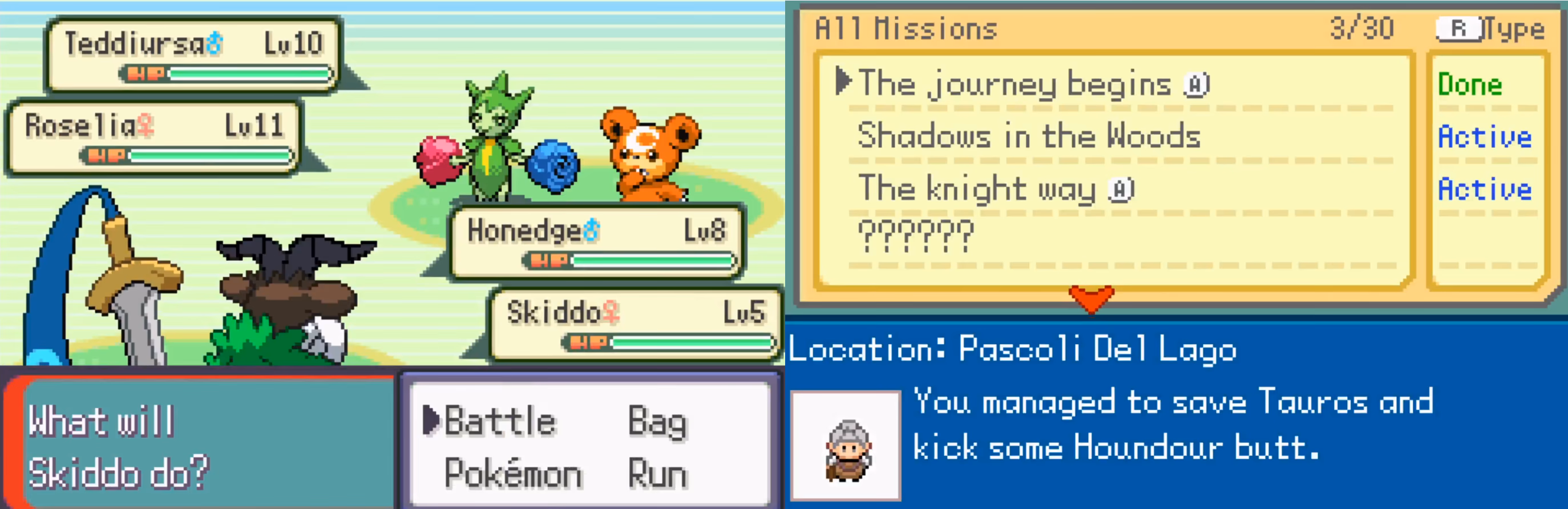 Pokémon Iria's Chronicles (GBA) Gameplay Screenshot 3 - Gohan's Tips