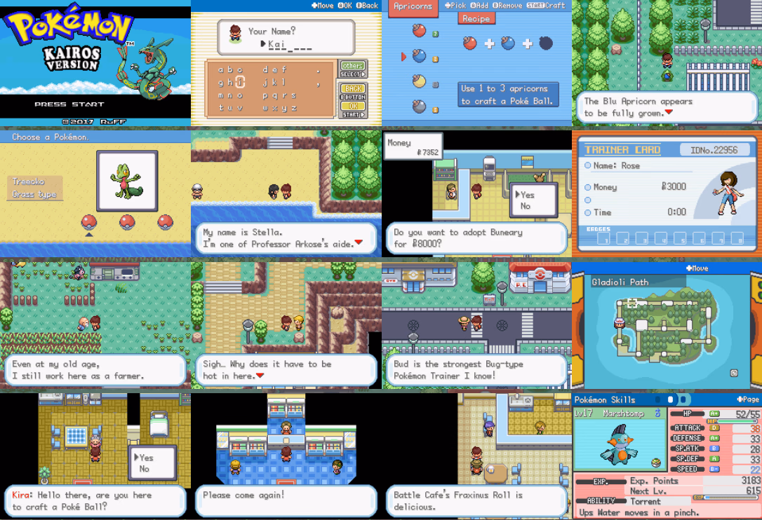 Pokémon Kairos (GBA) Gameplay Screenshot 1 - Gohan's Tips