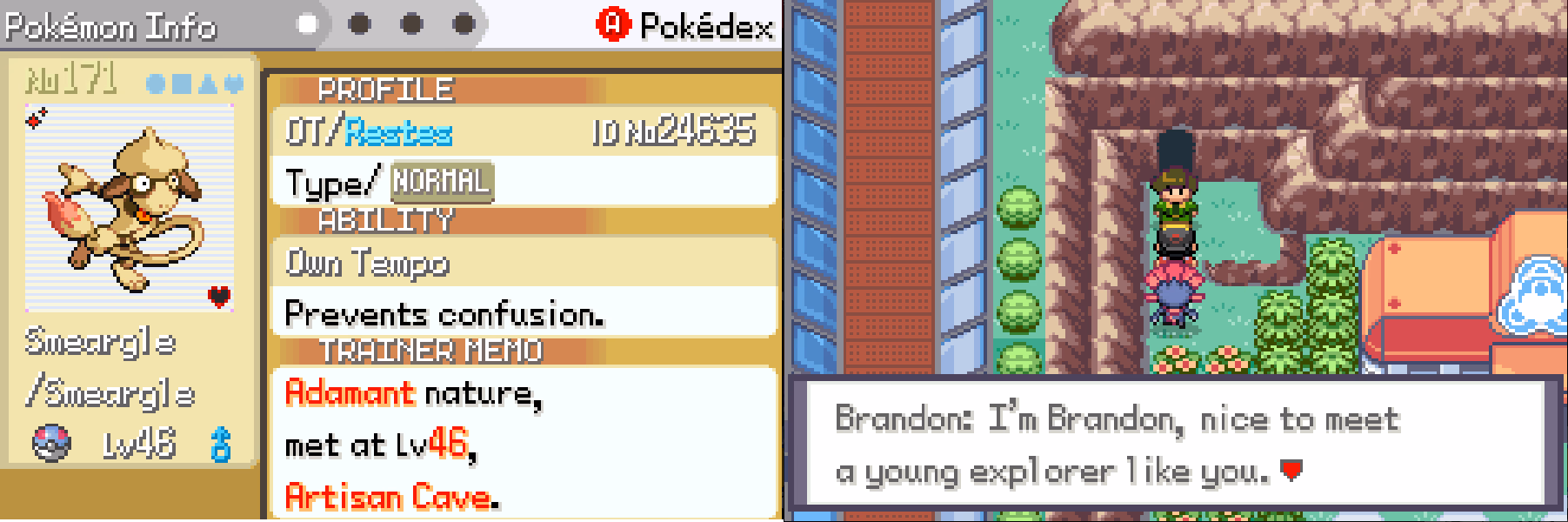 Pokémon Modern Heart and Soul (GBA) Gameplay Screenshot 2 - Gohan's Tips