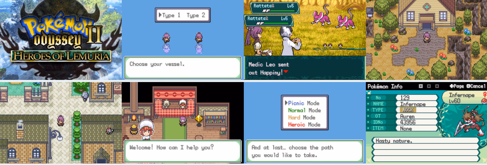 Pokémon Odyssey II Heroes of Lemuria (GBA) Gameplay Screenshot 1 - Gohan's Tips