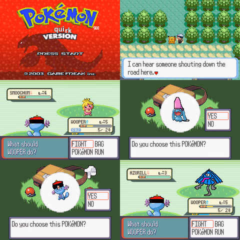 Pokémon Quirk Version (GBA) Gameplay Screenshot 1 - Gohan's Tips
