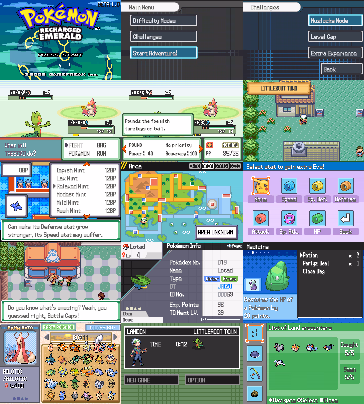 Pokémon Recharged Emerald (GBA) Gameplay Screenshot 1 - Gohan's Tips