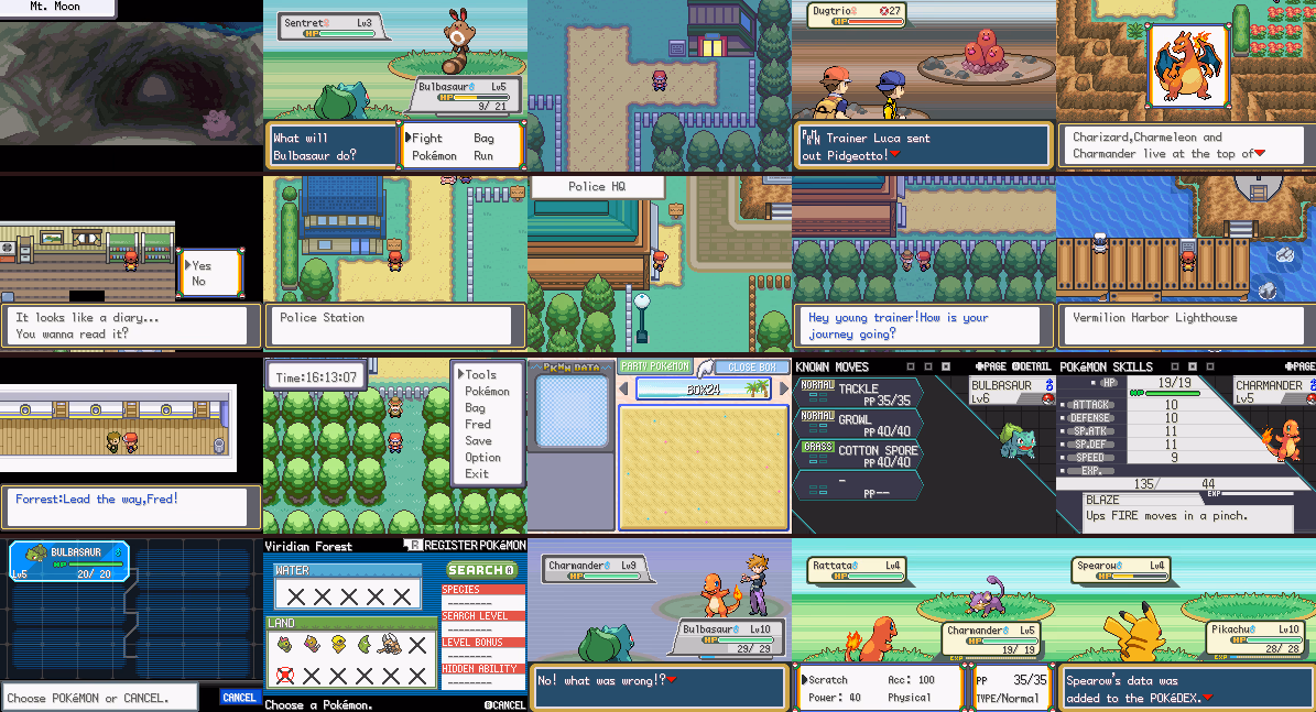 Pokémon Secret Diaries (GBA) Gameplay Screenshot 1 - Gohan's Tips