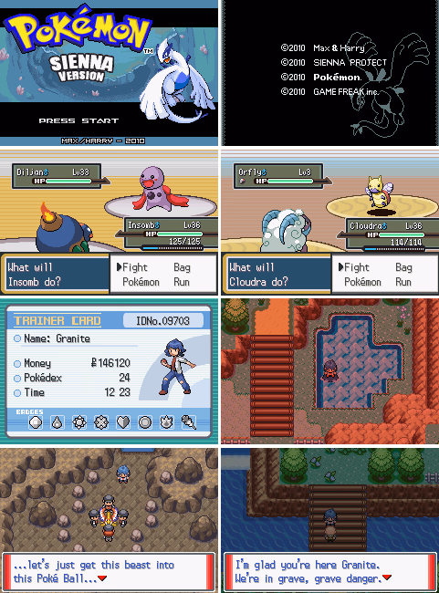 Pokémon Sienna (GBA) Gameplay Screenshot 1 - Gohan's Tips