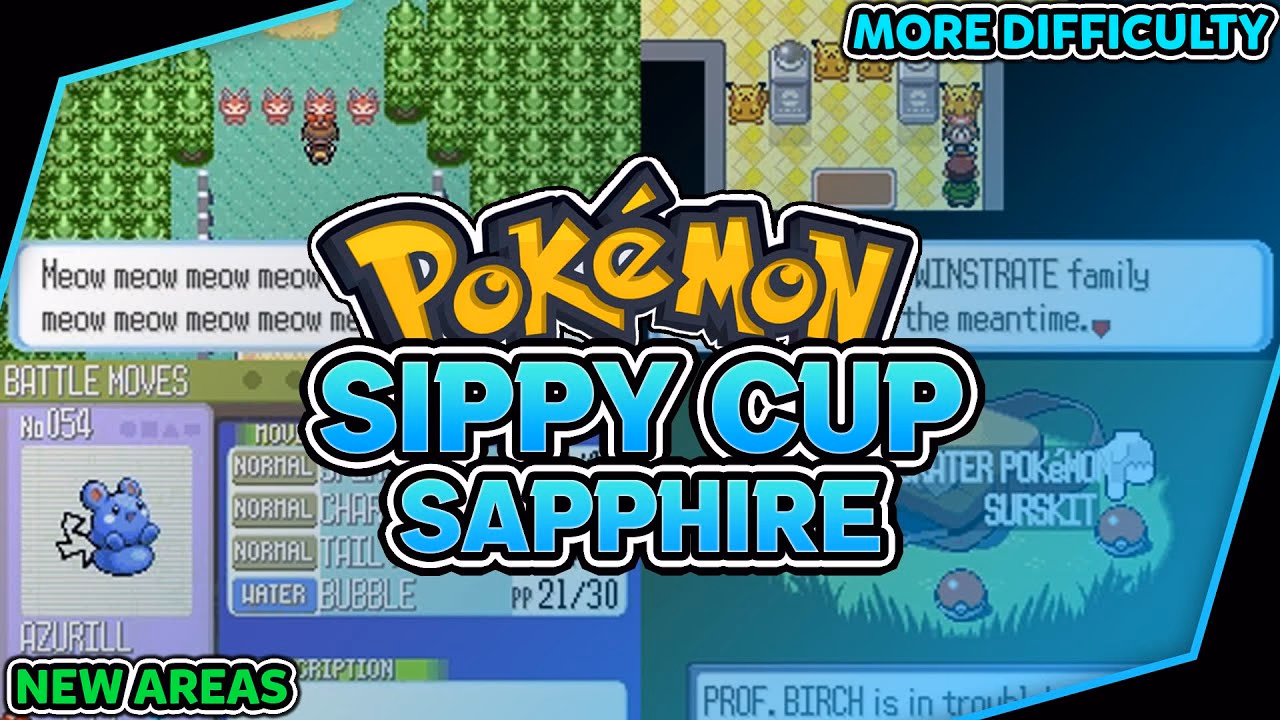 Download Pokémon Sippy Cup Sapphire GBA ROM Hack - Background Aura - Gohan's Tips
