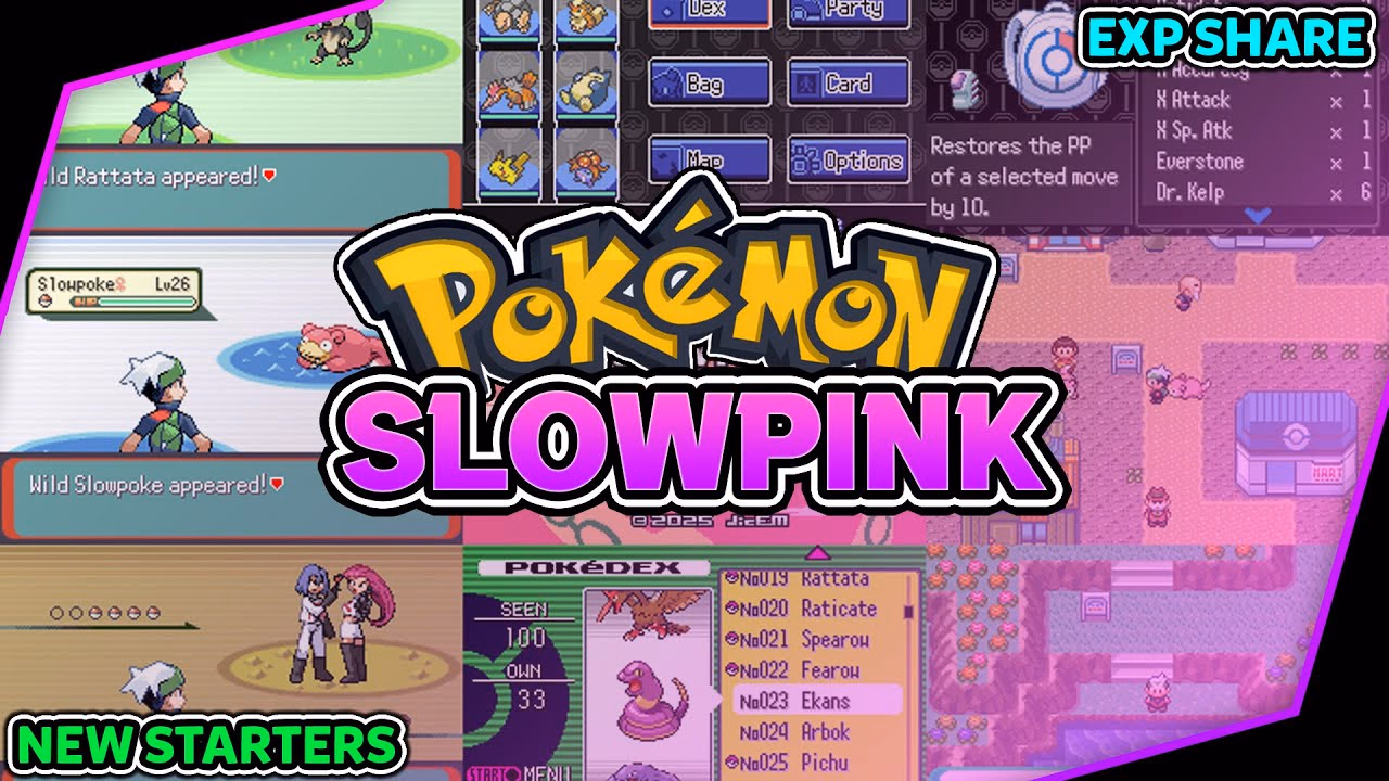 Download Pokémon Slowpink Version GBA ROM Hack - Background Aura - Gohan's Tips