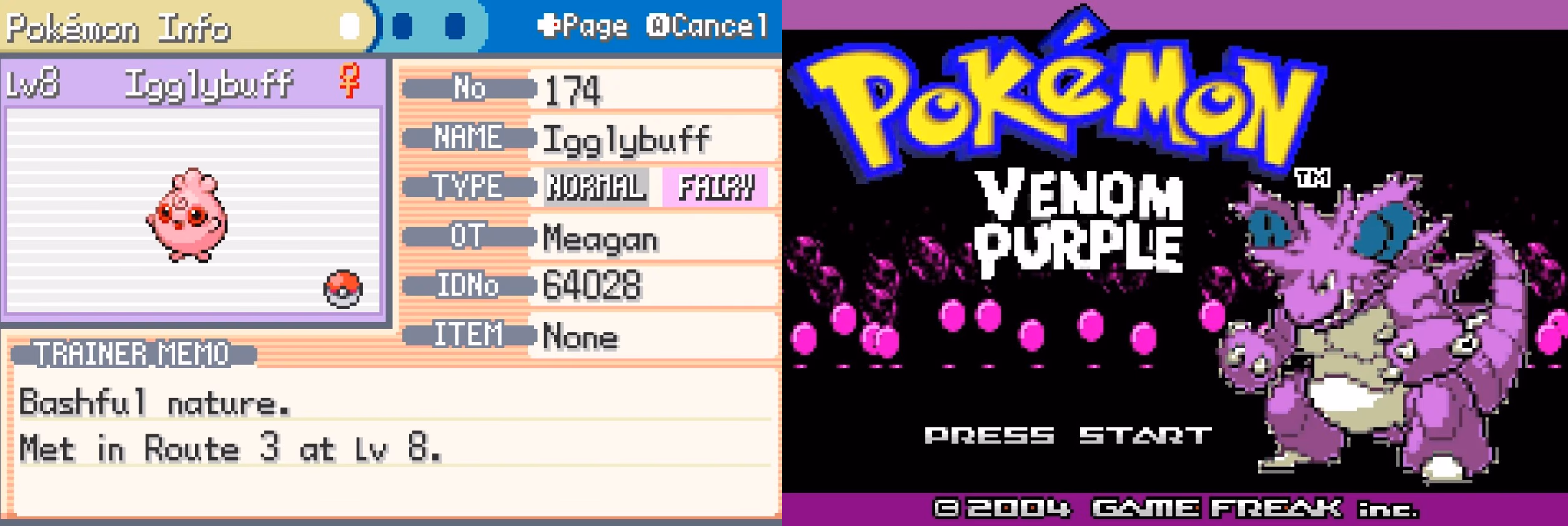 Pokémon Venom Purple (GBA) Gameplay Screenshot 1 - Gohan's Tips