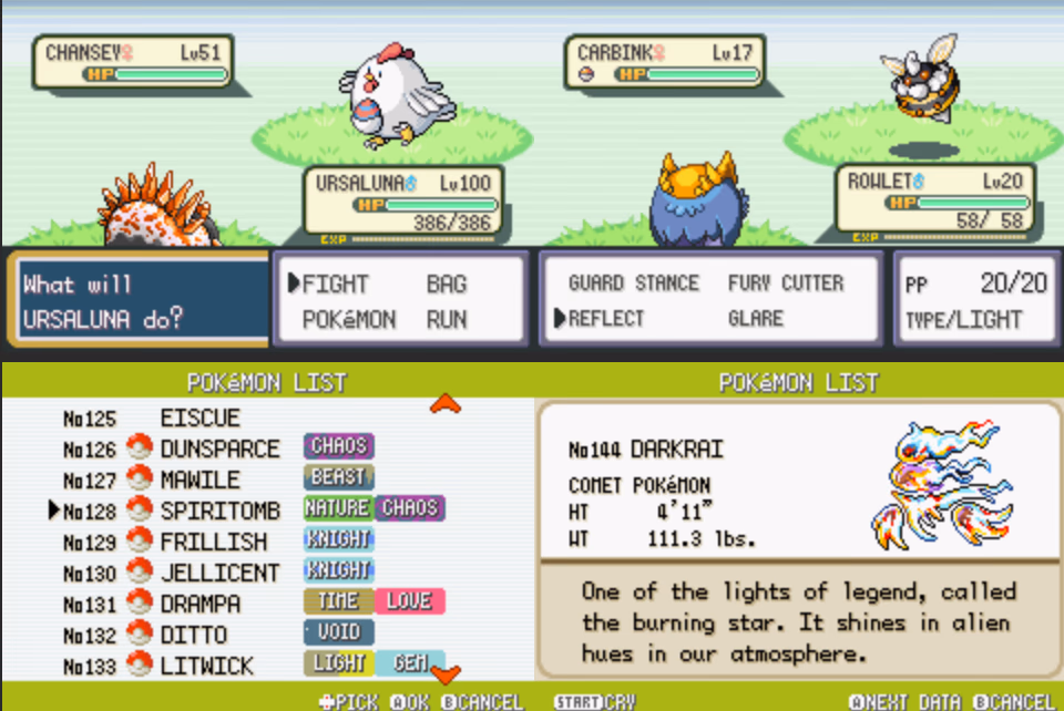Pokémon Weird Type Fun (GBA) Gameplay Screenshot 3 - Gohan's Tips