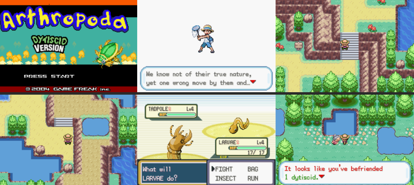 Pokemon Arthropoda Dytiscid (GBA) Gameplay Screenshot 1 - Gohan's Tips