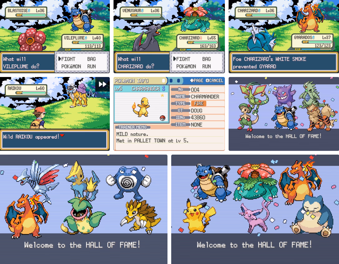 Pokemon Roaring Red (GBA) Gameplay Screenshot 1 - Gohan's Tips