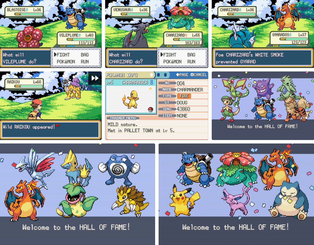 Pokemon Roaring Red (GBA) Gameplay Screenshot 1 - Gohan's Tips