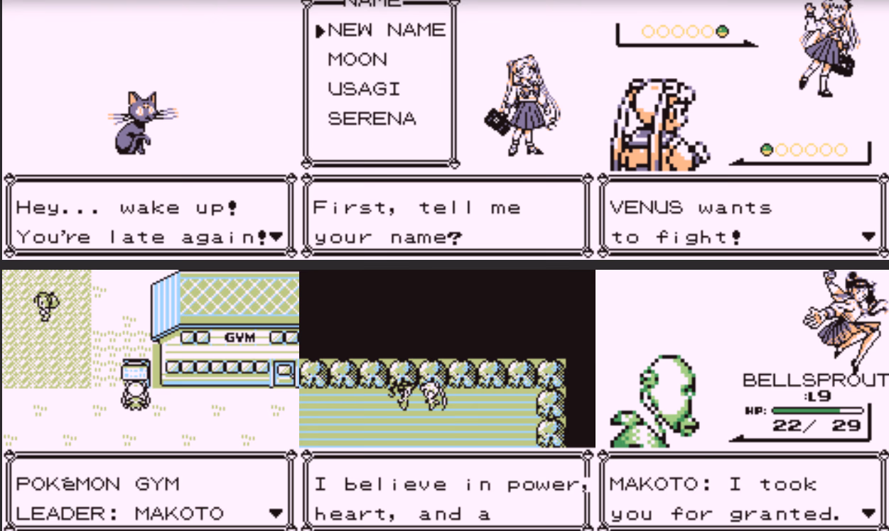 Pokémon Sailor Moon (GBC) Gameplay Screenshot 1 - Gohan's Tips