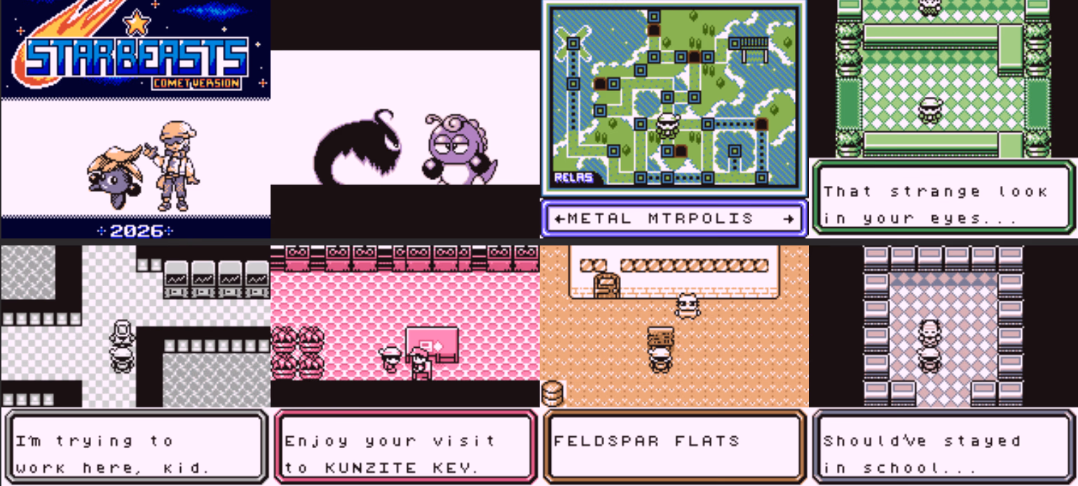 Pokémon Star Beasts - Comet Version (GBC) Gameplay Screenshot 1 - Gohan's Tips