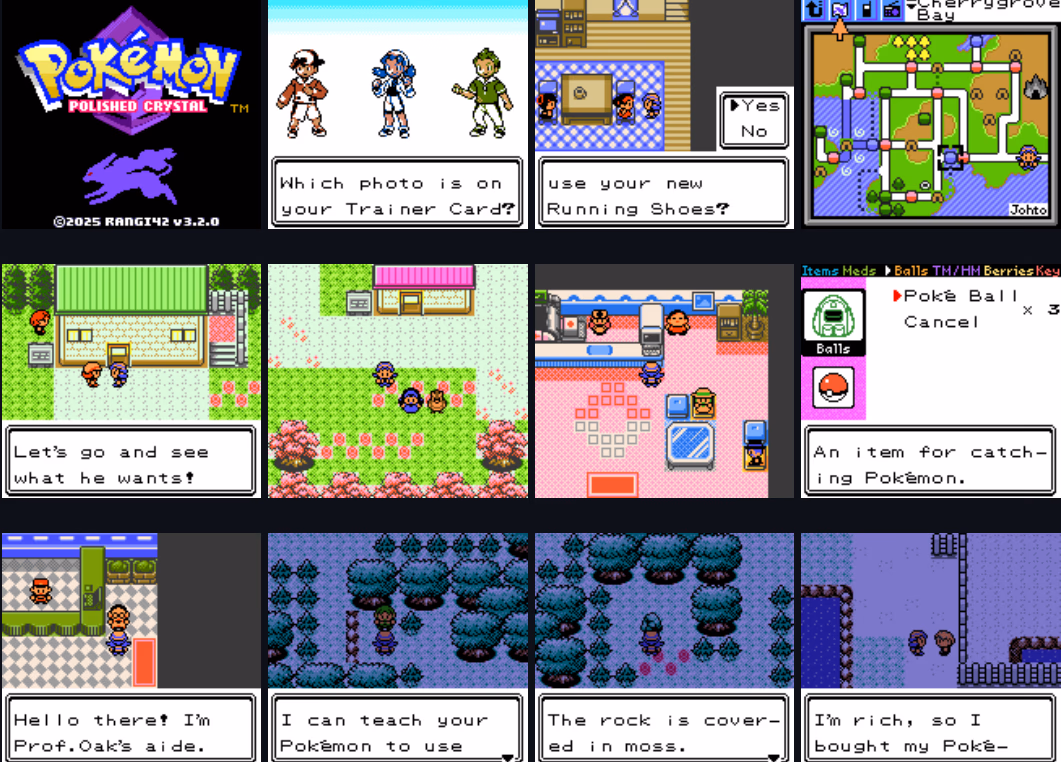 Pokemon Polished Crystal (GBC) Gameplay Screenshot 2 - Gohan's Tips