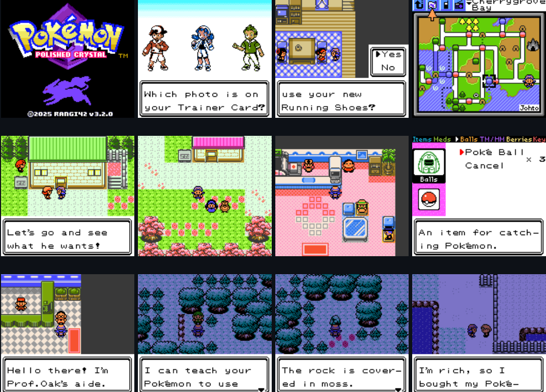 Pokemon Polished Crystal (GBC) Gameplay Screenshot 2 - Gohan's Tips