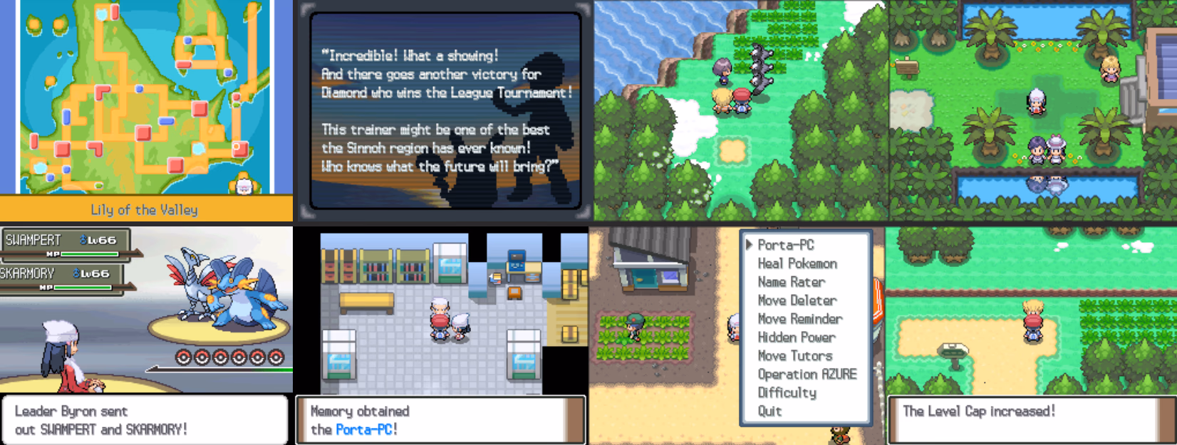 Pokémon Azure Platinum (NDS) Gameplay Screenshot 1 - Gohan's Tips