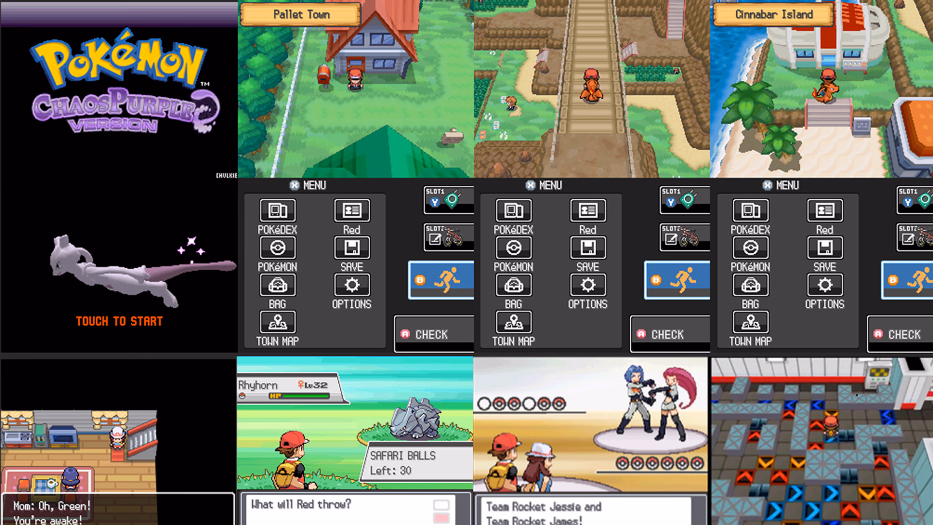 Pokémon Chaos Purple Version (NDS) Gameplay Screenshot 1 - Gohan's Tips