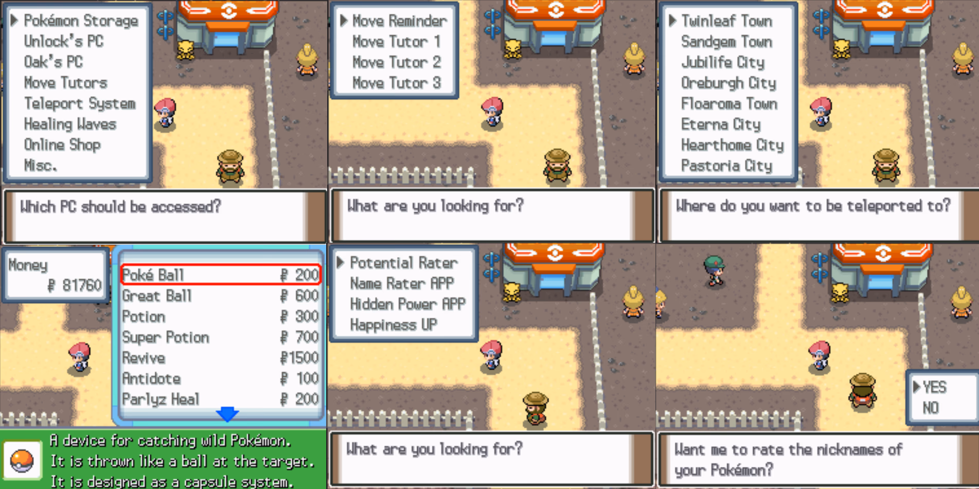 Pokémon Platinum Unlocked (NDS) Gameplay Screenshot 8 - Gohan's Tips