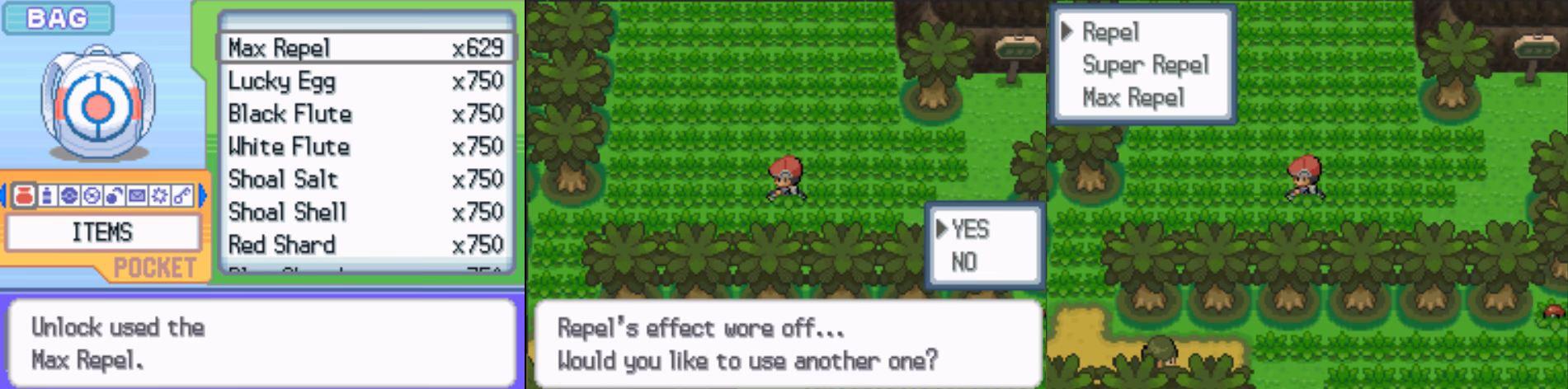 Pokémon Platinum Unlocked (NDS) Gameplay Screenshot 9 - Gohan's Tips