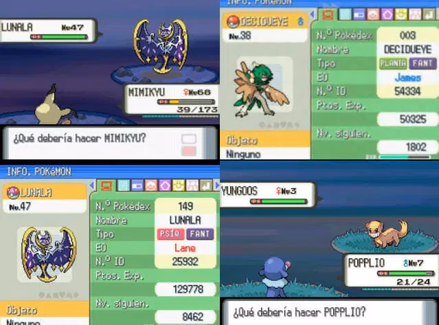 Pokémon Sun Pearl (NDS) Gameplay Screenshot 1 - Gohan's Tips
