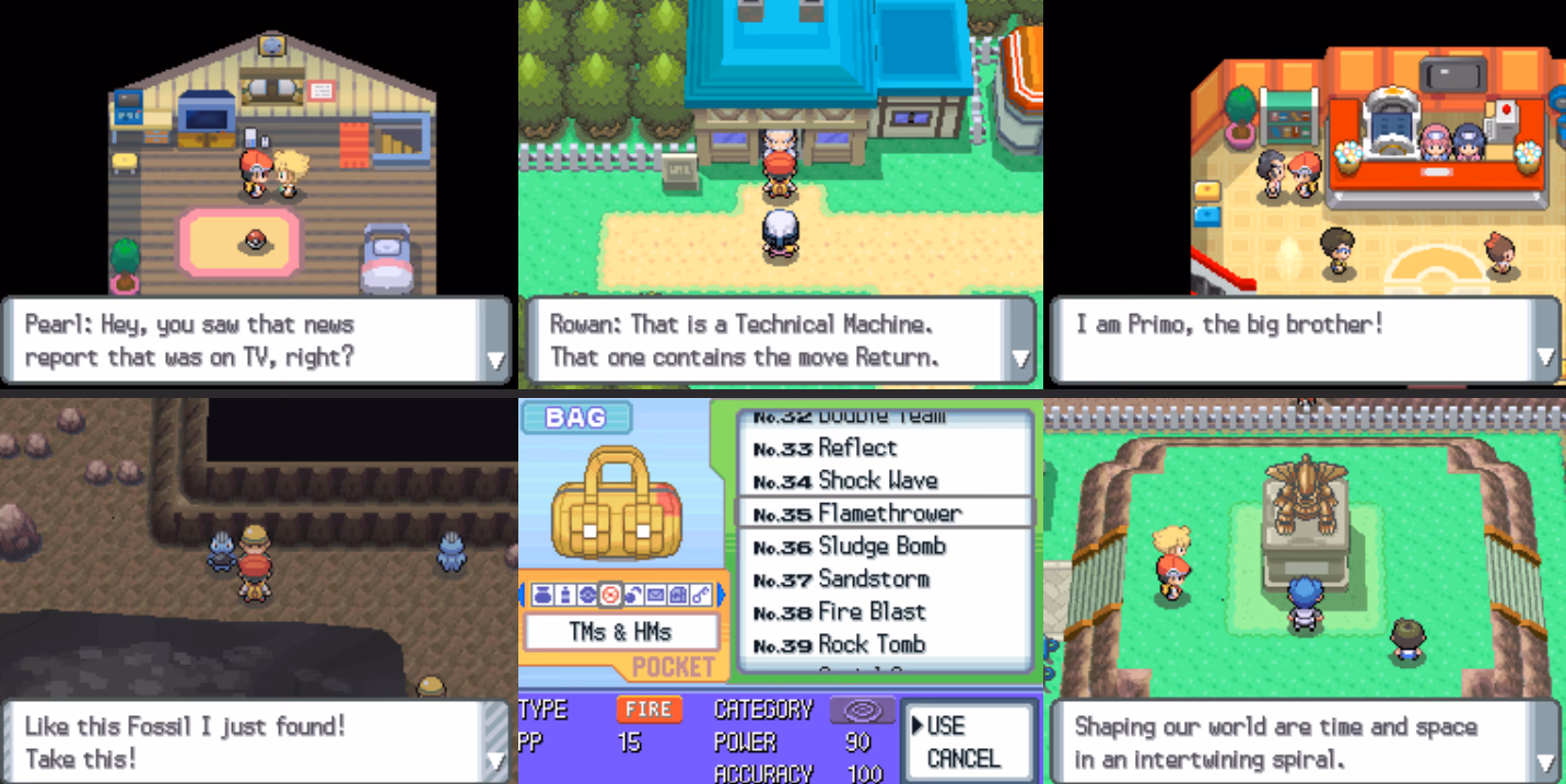 Pokémon Timeless Diamond & Spaceless Pearl (NDS) Gameplay Screenshot 1 - Gohan's Tips