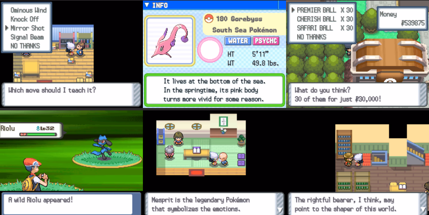 Pokémon Timeless Diamond & Spaceless Pearl (NDS) Gameplay Screenshot 3 - Gohan's Tips